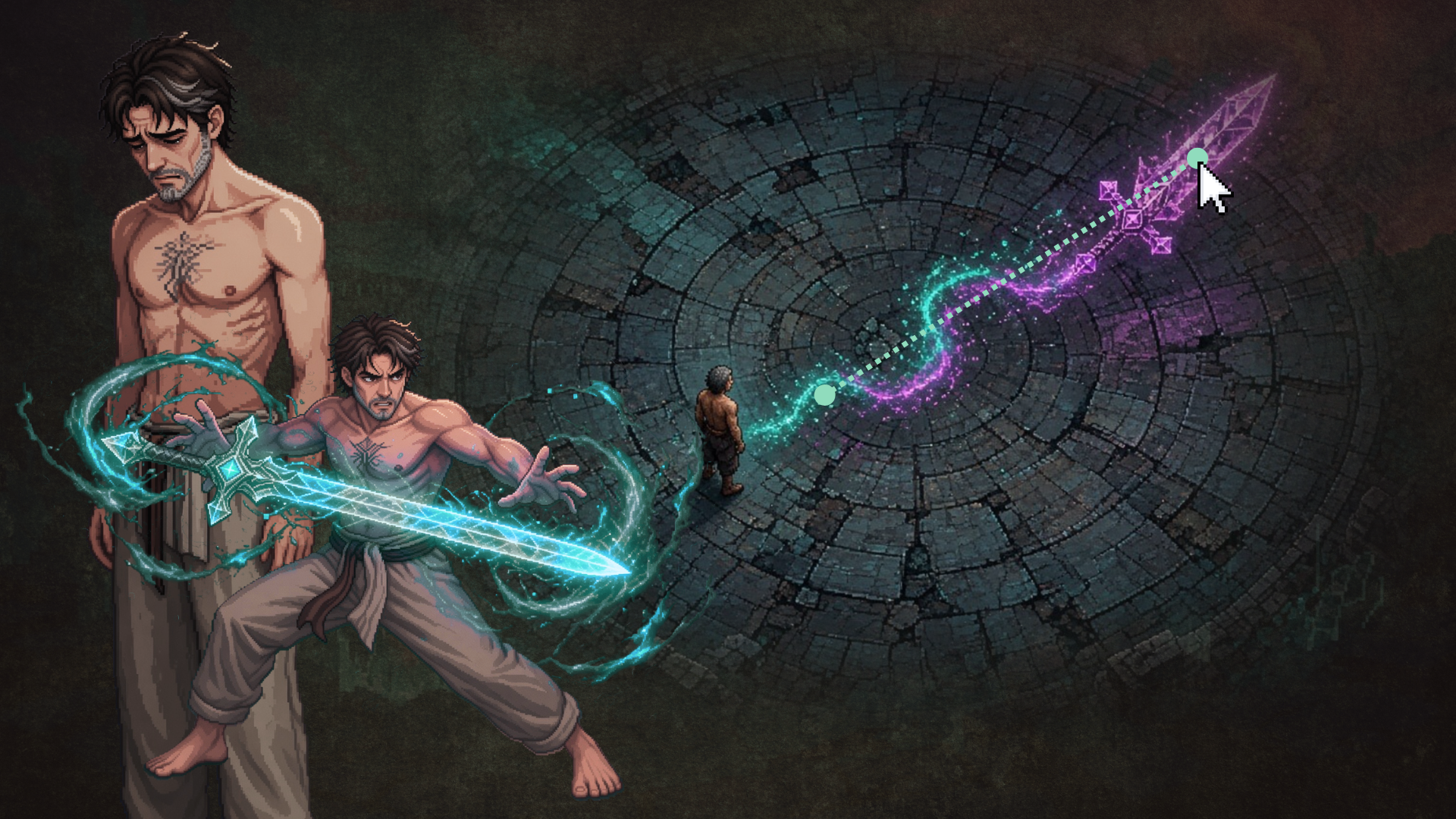 Character design and battle system concept art