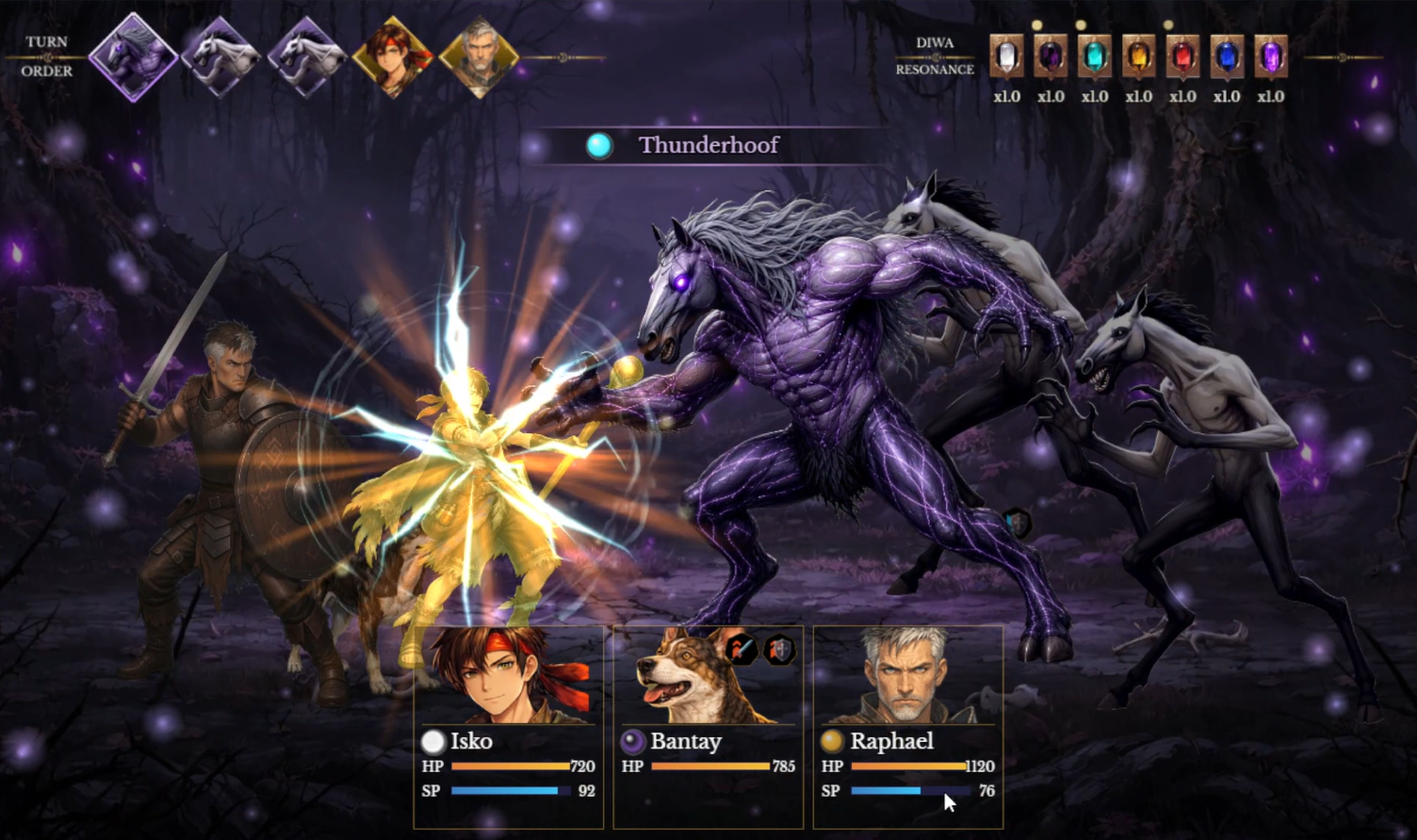 Diwa ng Bakunawa turn-based battle screenshot
