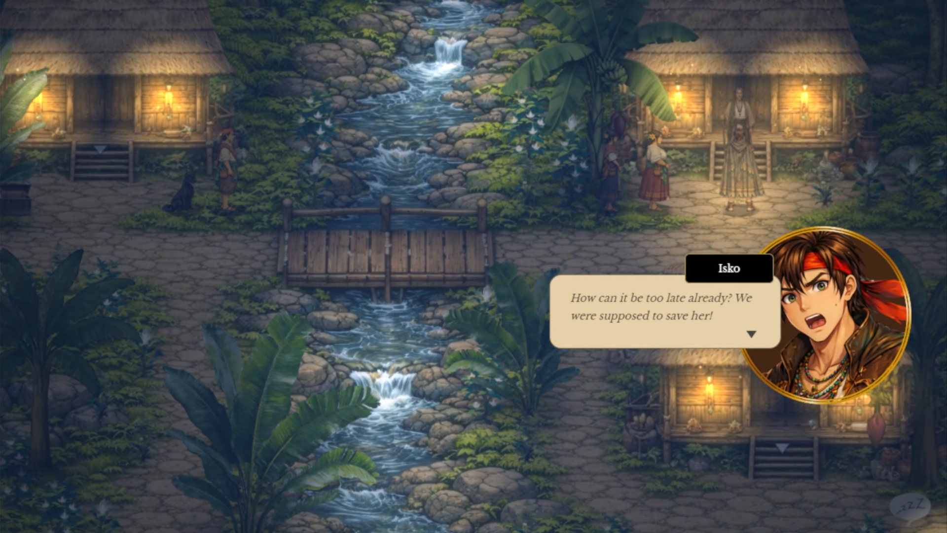 Isko and party facing Bakunawa under the moon