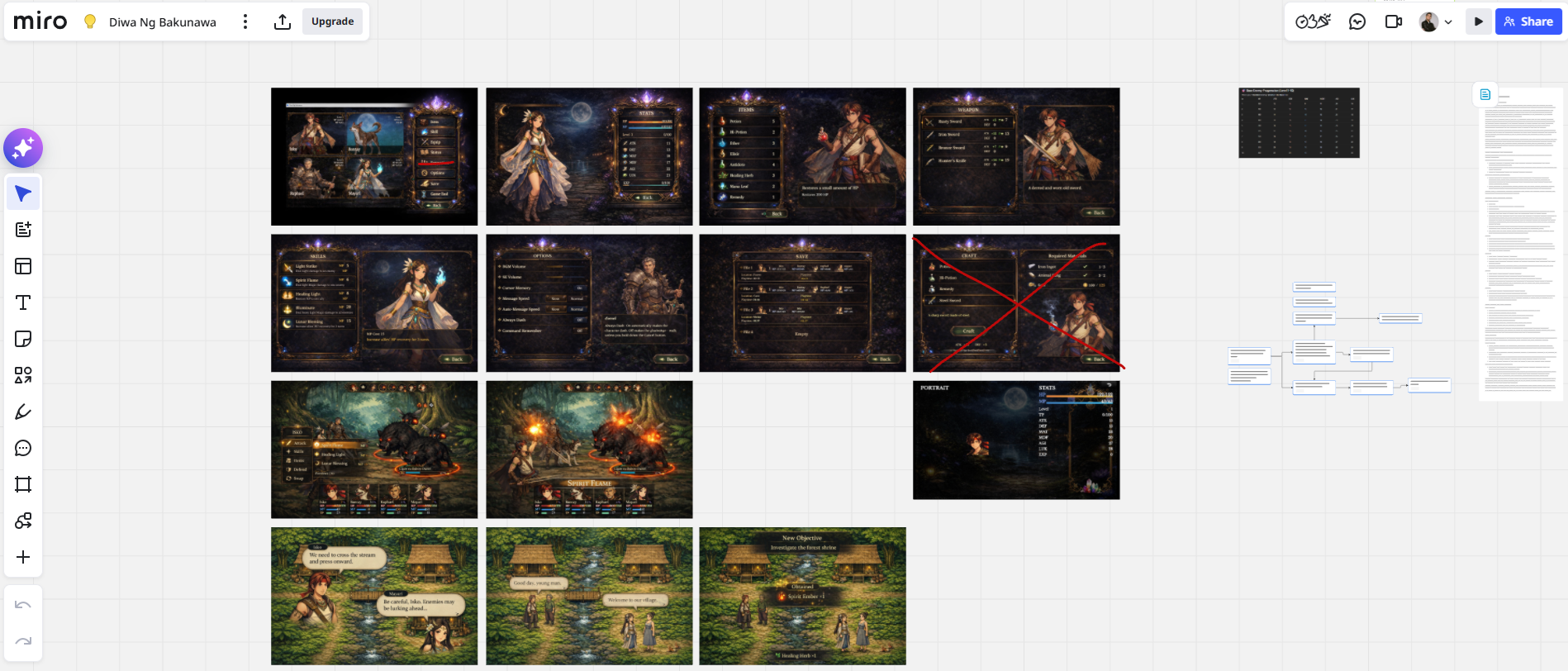 Diwa ng Bakunawa development board and screen captures